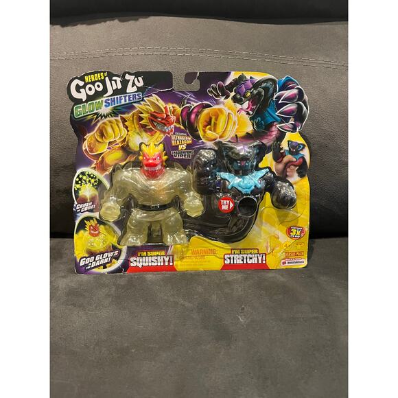 Heroes Of Goo Jit Zu Glow Shifters Ultraglow Blazagon VS Shadowfang Viper-NIB - Picture 1 of 5